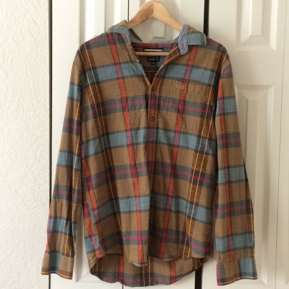 RVCA plaid button down